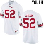 Youth Ohio State Buckeyes #52 Antwuan Jackson White Nike NCAA College Football Jersey Winter IBO8444PT